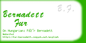 bernadett fur business card